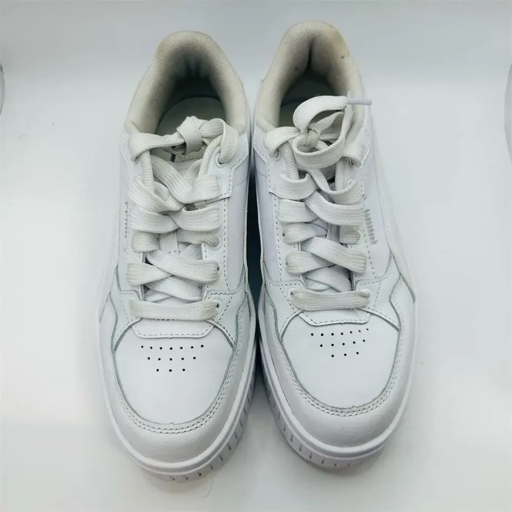 PUMA Karmen II Idol Girls Sneakers White Lace-Up Platform Size 4.5 Youth